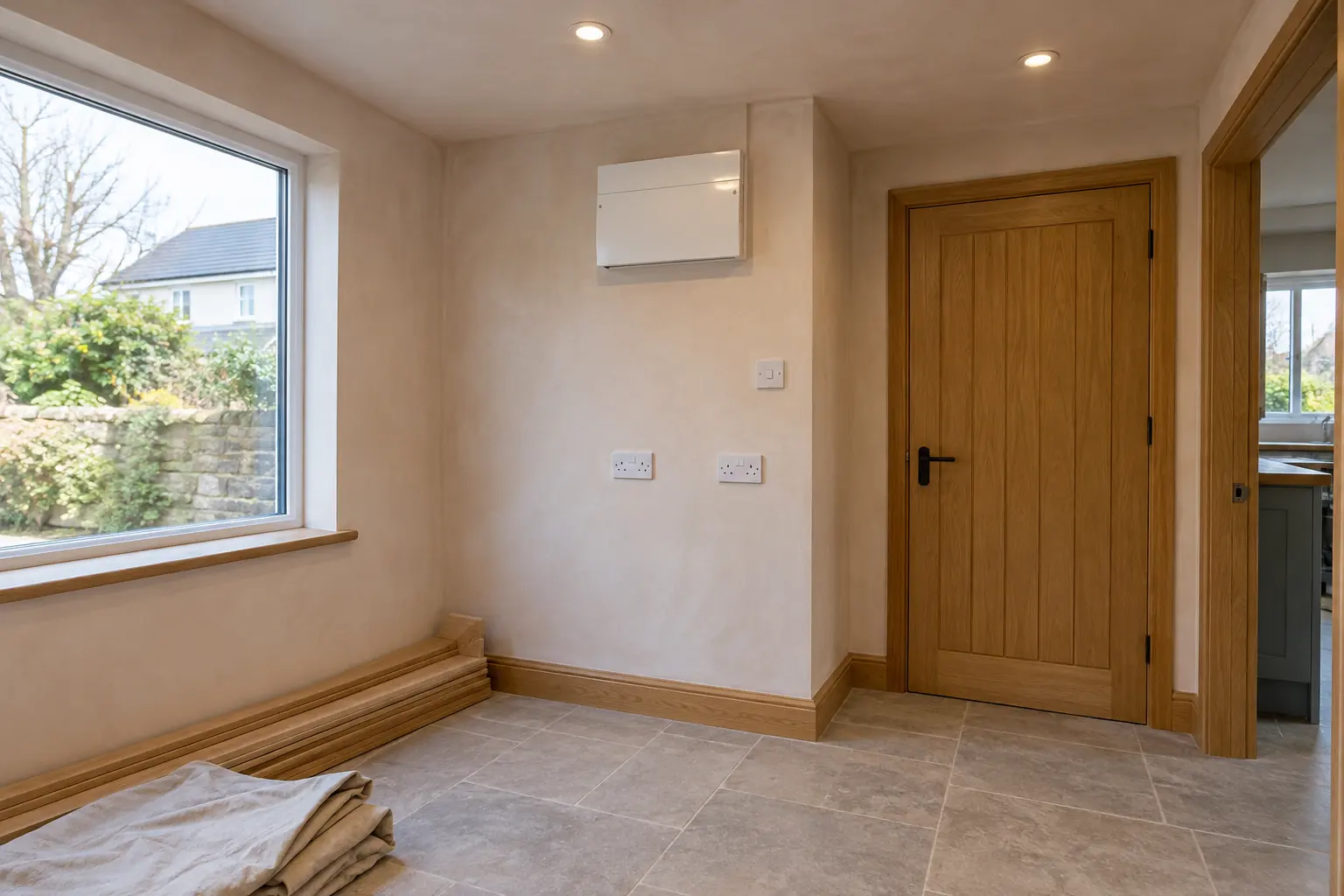 Home renovation with a closed consumer unit, new sockets and recessed lighting